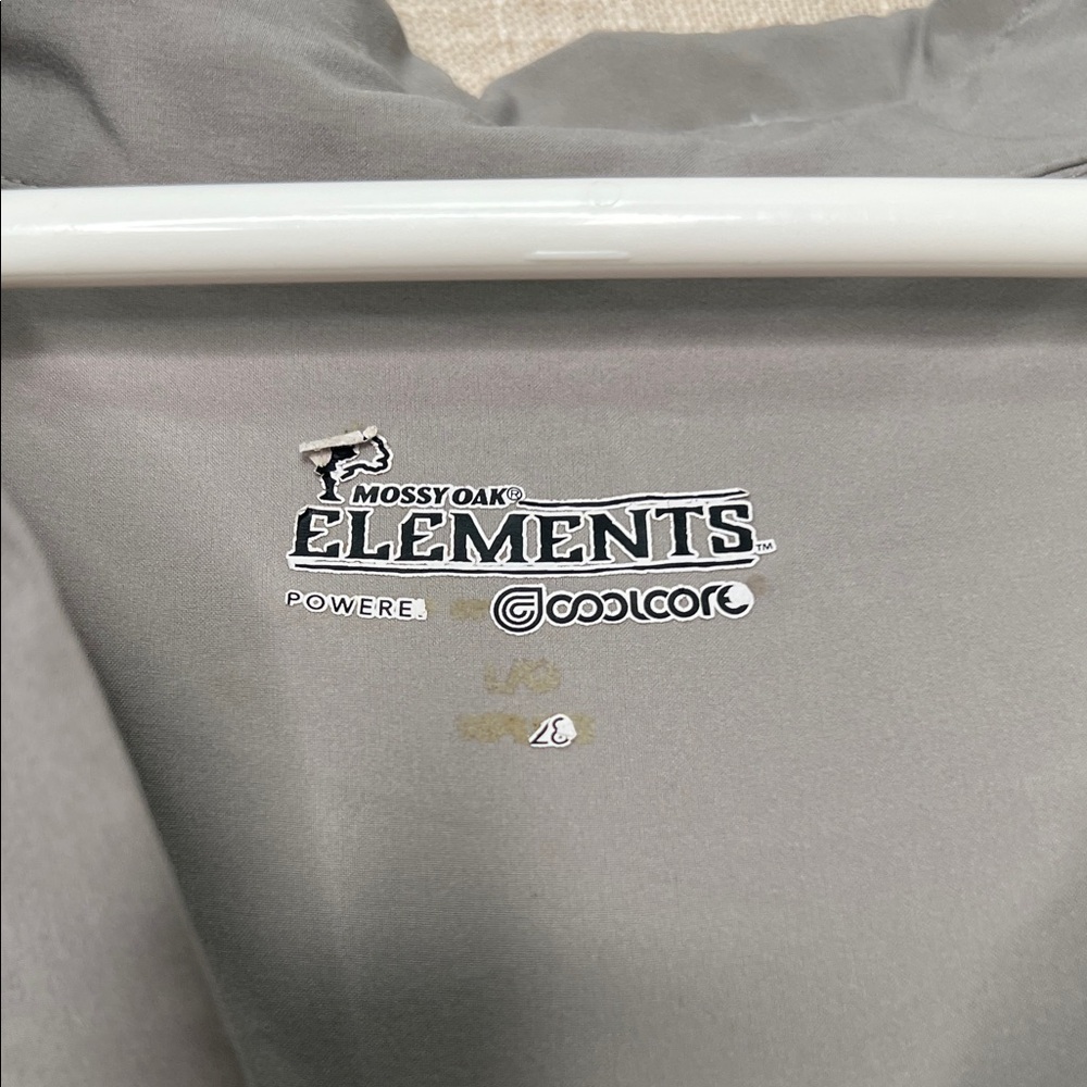 Mossy Oak Elements Men's Gray Button-Up Coolcore … - image 2